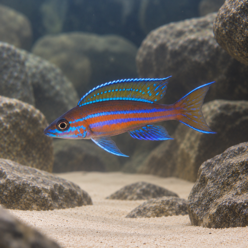 Neon Blue Tanganyikan African Cichlid