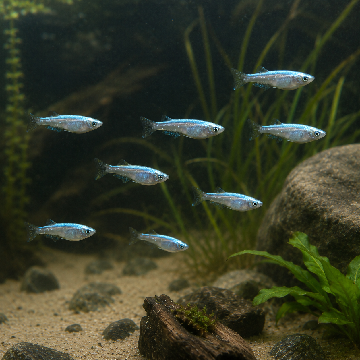 Platinum Rice Fish Oryzias Latipes