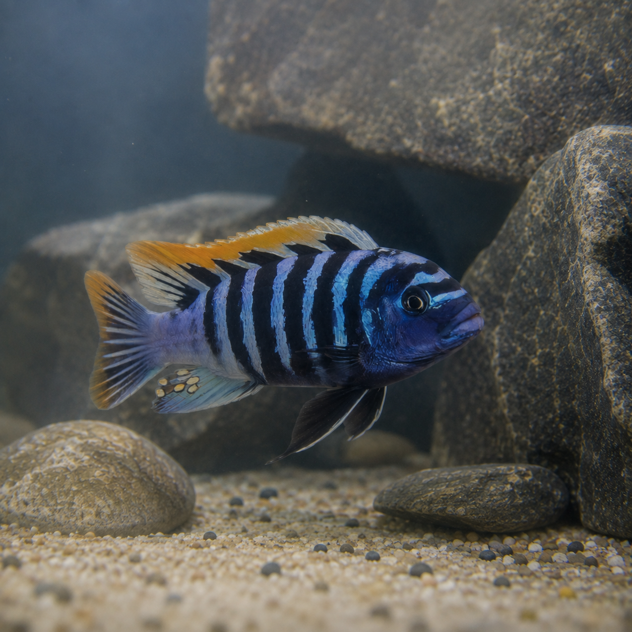 Pseudotropheus Cynotilapia Afra Red Top Malawi African Cichlid