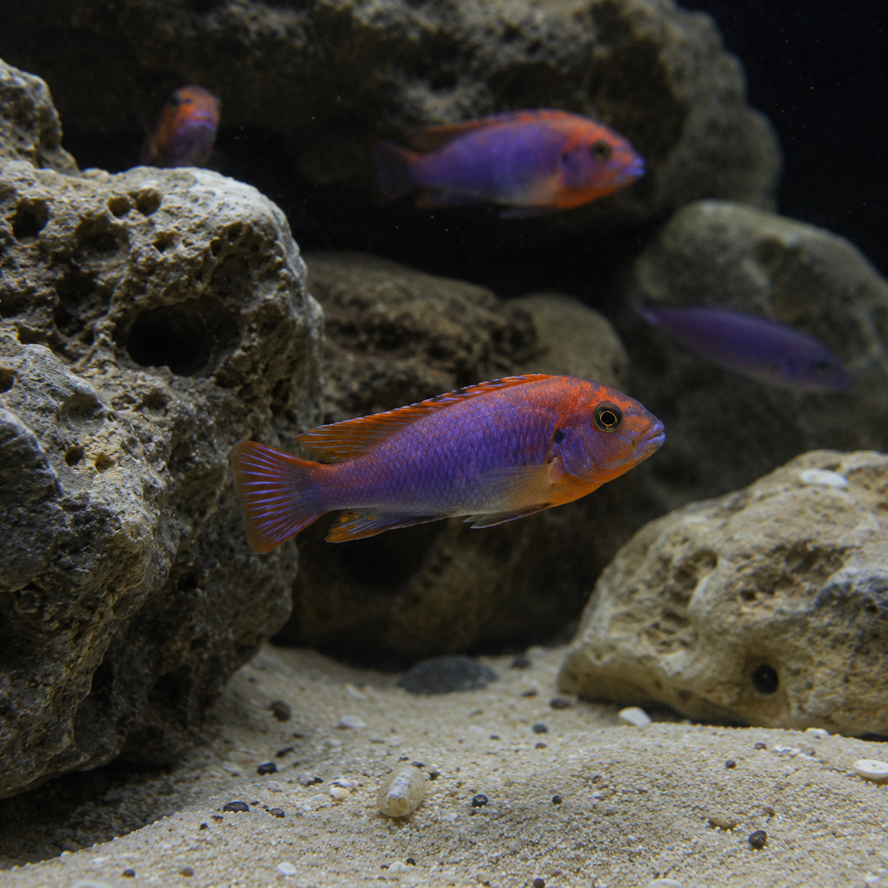 Pseudotropheus Melanochromis Brevis Malawi African Cichlid