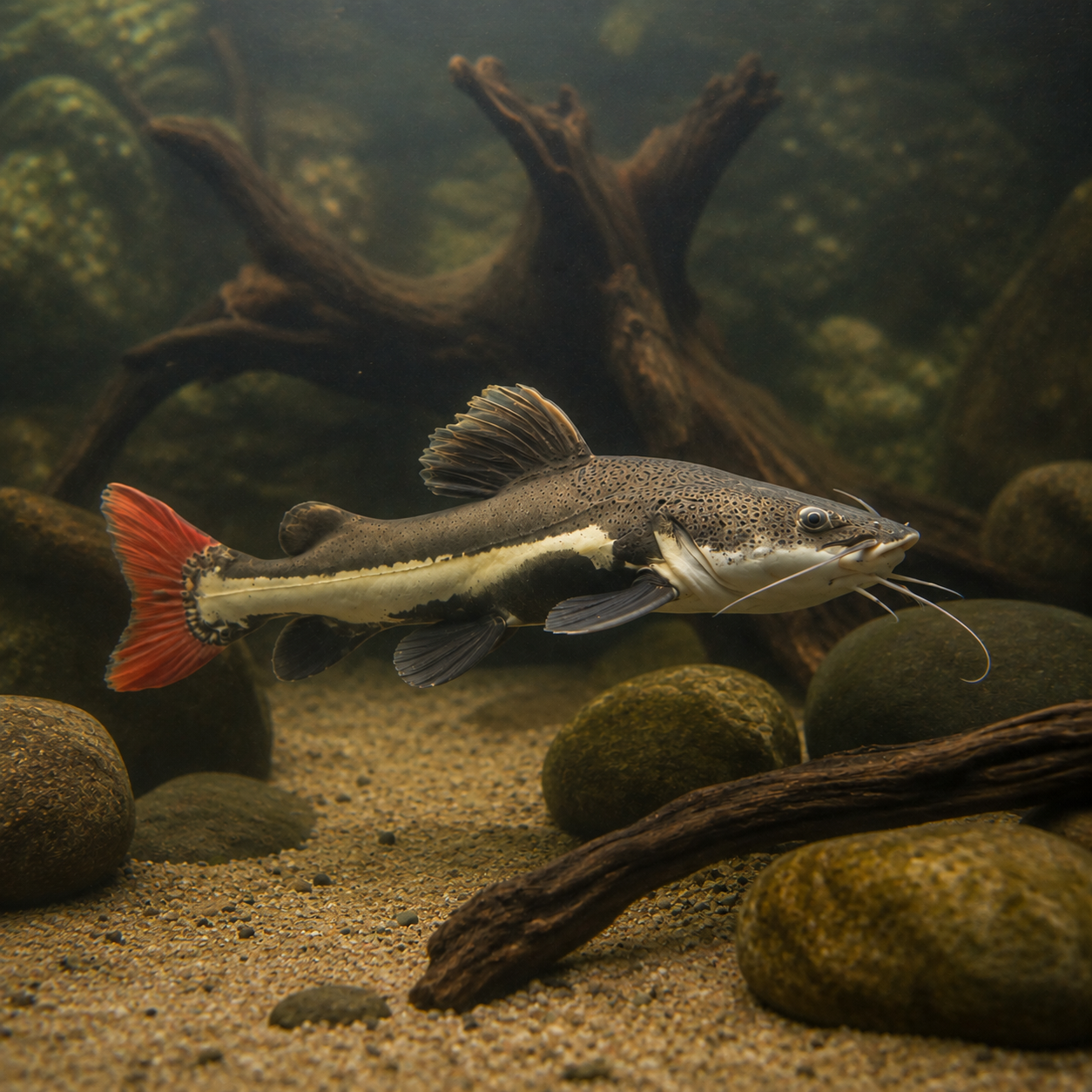 Red Tail Catfish Phractocephalus Hemioliopterus
