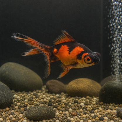 Red and Black Telescope Butterfly Moor Goldfish