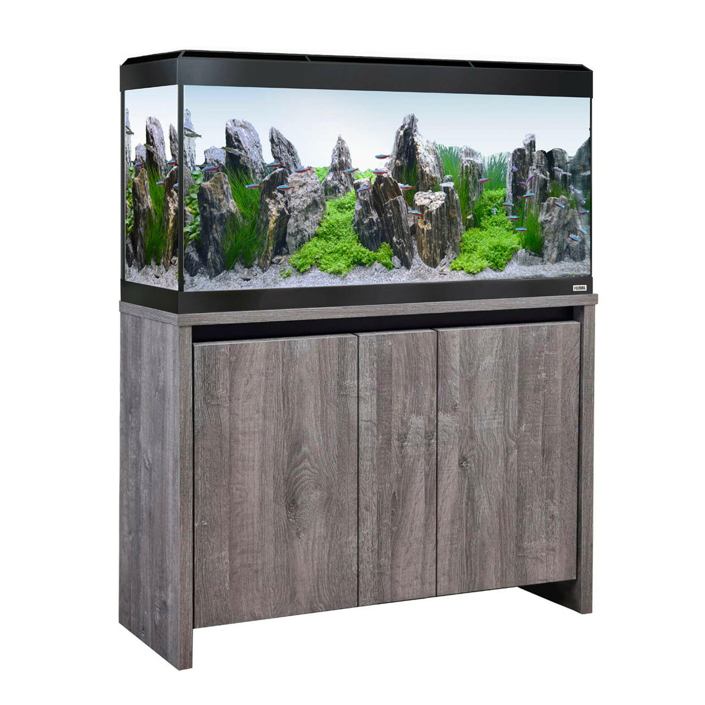 Fluval Roma Bluetooth LED 200 Aquarium and Cabinet - Grey Oak