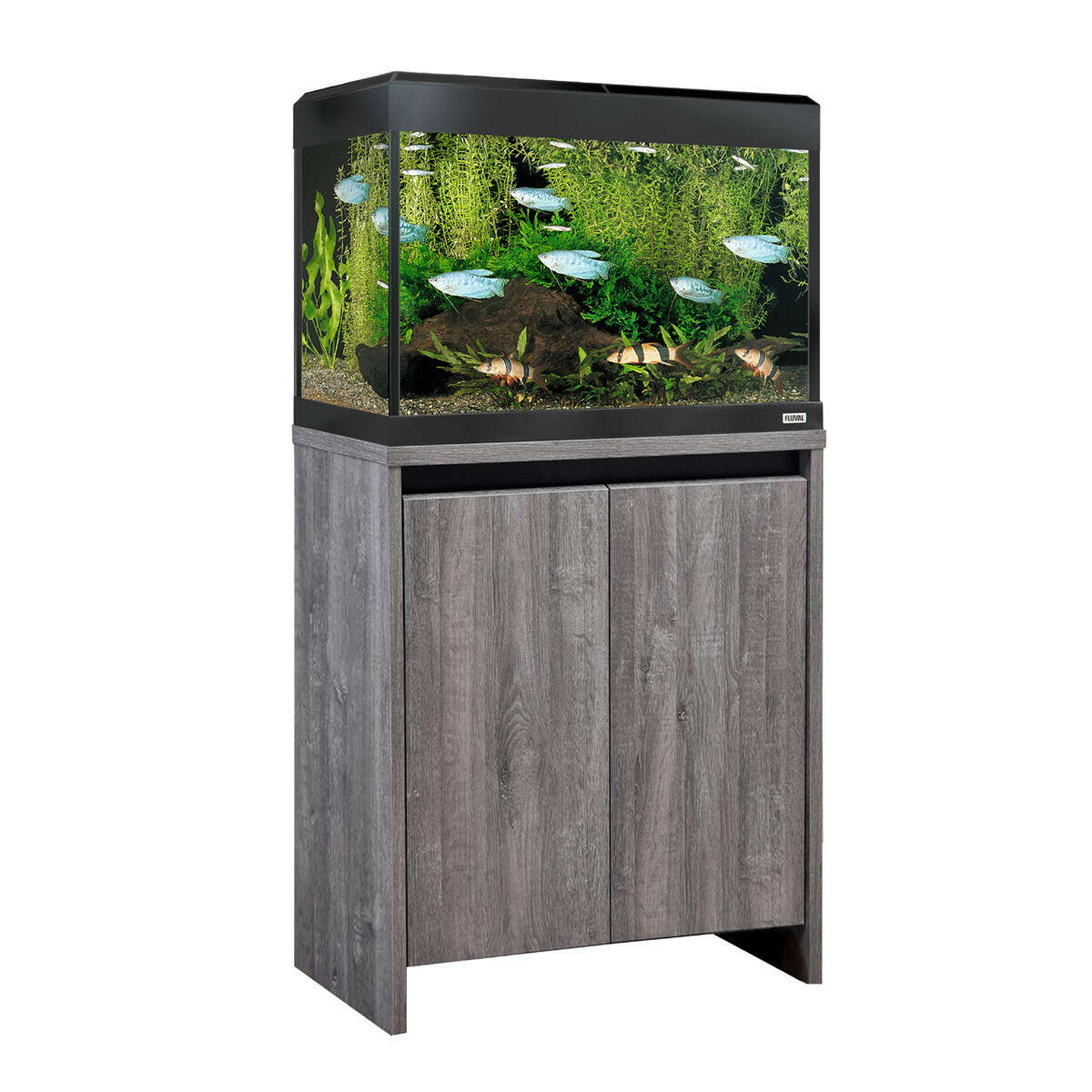 Fluval Roma Bluetooth LED 90 Aquarium and Cabinet - Grey Oak