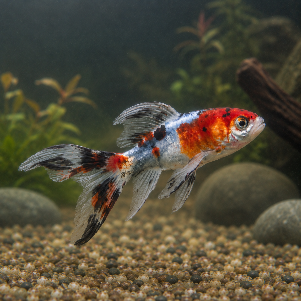 Shubunkin Goldfish Carassius Auratus