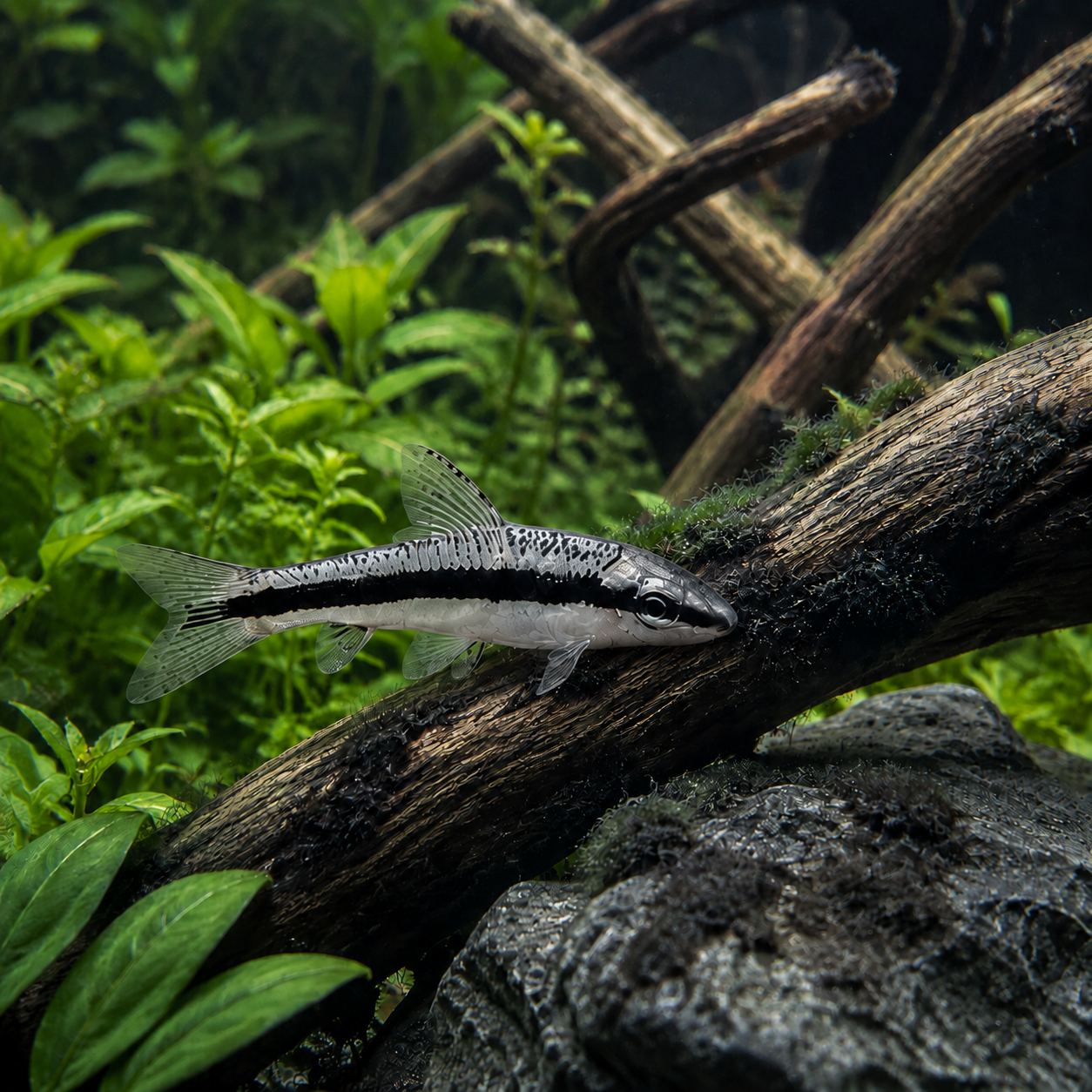 Siamese Algae Eater Loach Crossocheilus Oblongus 5cm