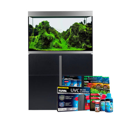 Fluval Siena 272 Aquarium and Cabinet - Black FREE BUNDLE