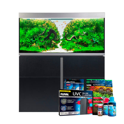 Fluval Siena 332 Aquarium and Cabinet - Black FREE BUNDLE