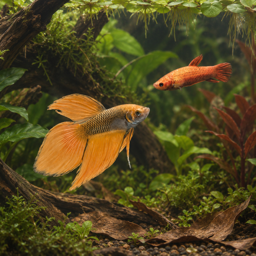 Standard Betta Pair Male & Female Orange
