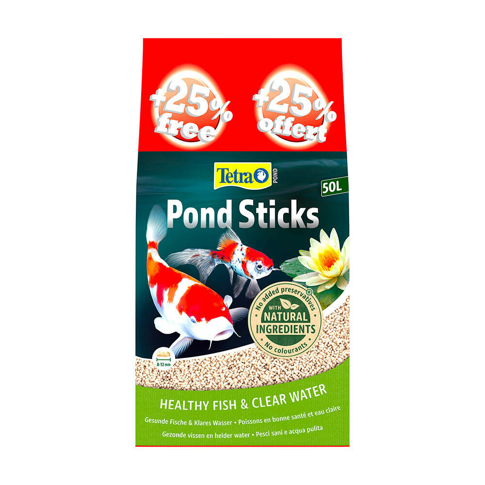 Tetra Pond Sticks 40L plus 25% Extra (50L).