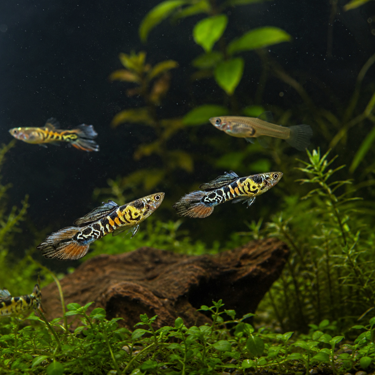 Tiger Male Endler Guppy Fish