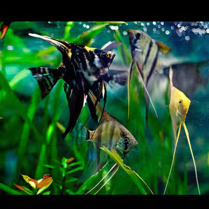 A1 Angelfish 10 x Assorted Angelfish Pterophyllum Scalare 3cm -.