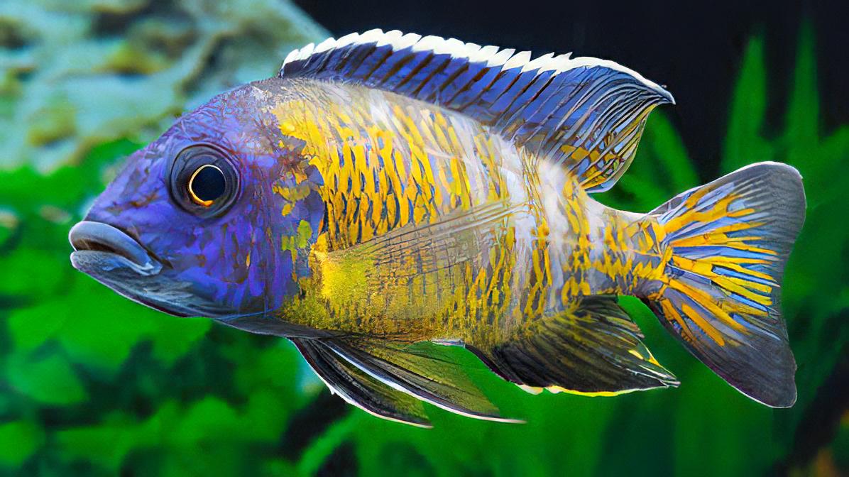 Aulonocara Usisya Neon Blue Peacock Malawi African Cichlid.