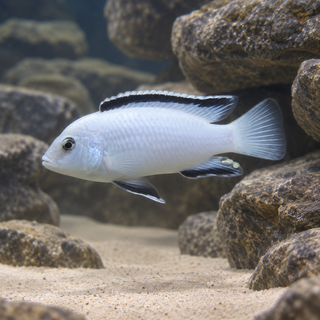 White Tanzanian Malawi African Cichlid