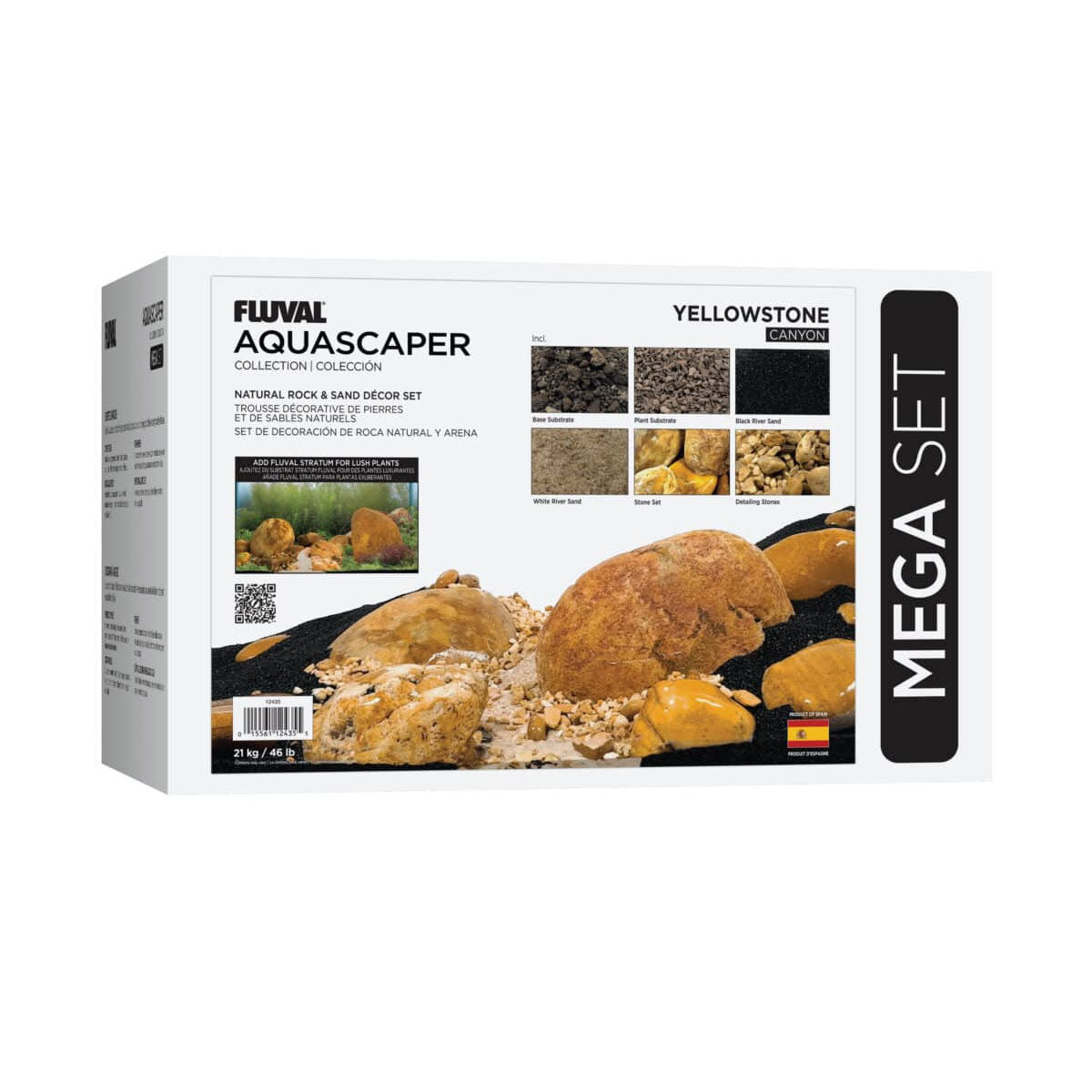 Fluval Aquascaper Natural Sand and Rock Mega Decor Set