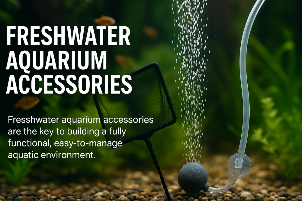 Enhance the function and convenience of your freshwater aquarium with our extensive range of accessories