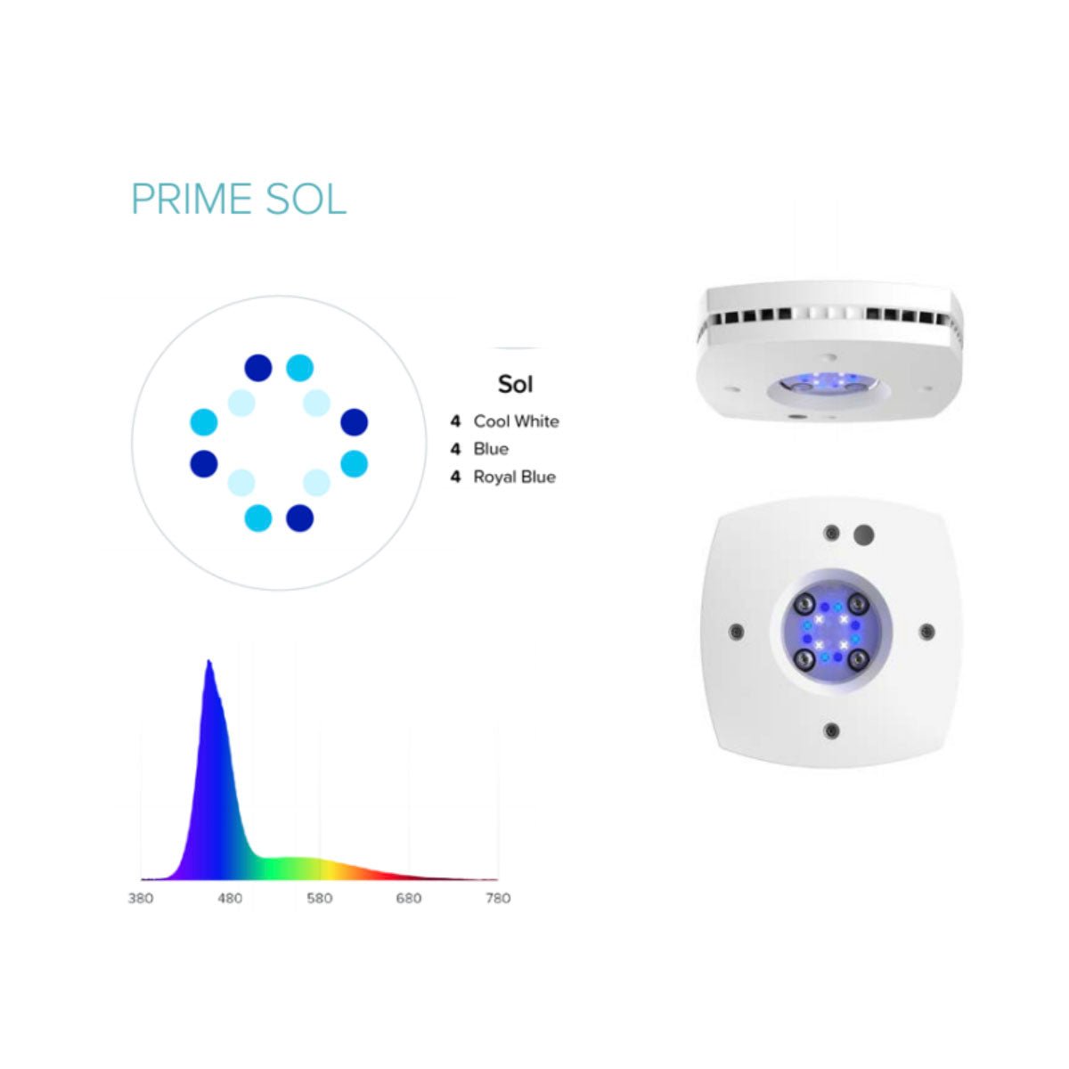 AI Prime 16 SOL LED Light - White - Charterhouse Aquatics