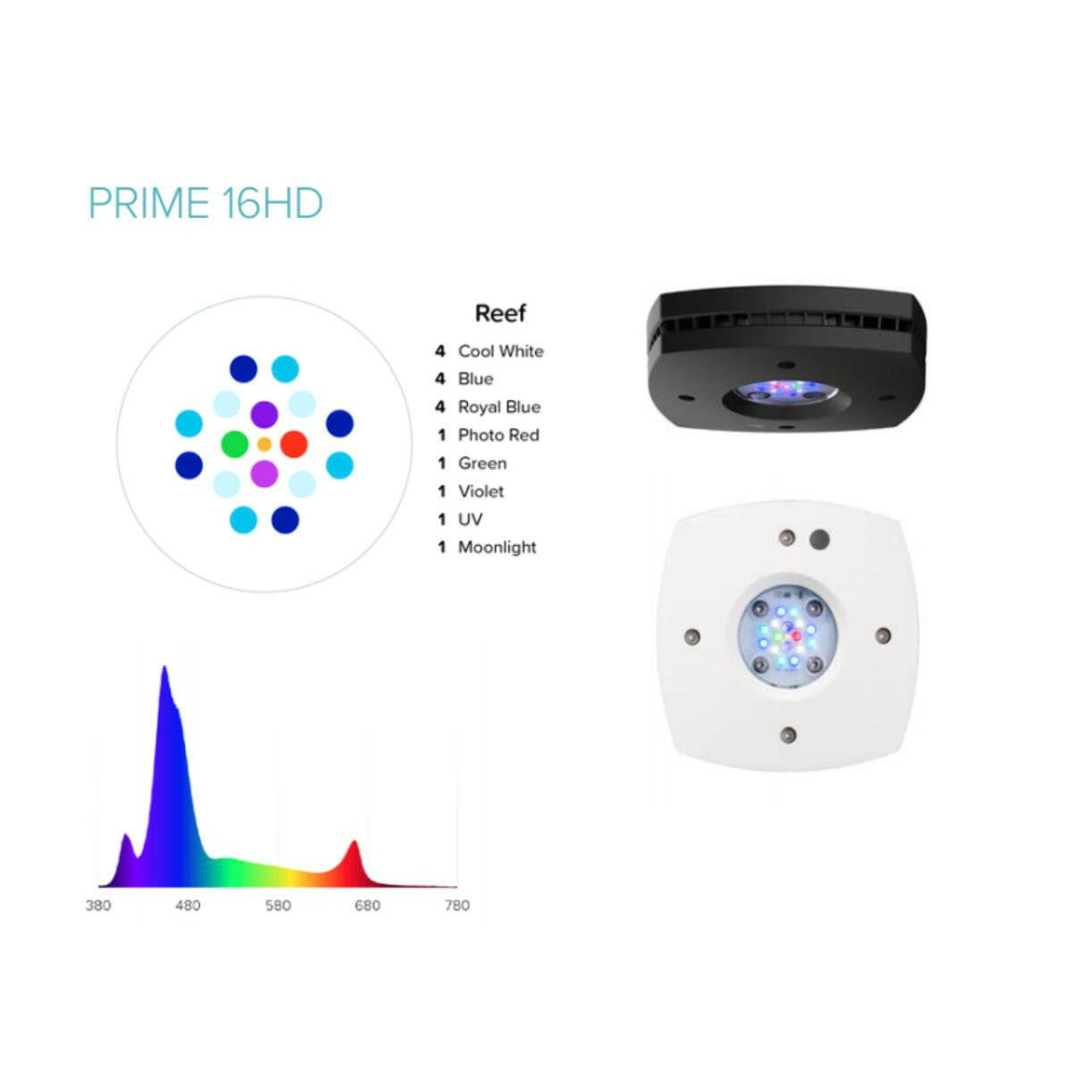 AI Prime 16HD LED Light Black Charterhouse Aquatics