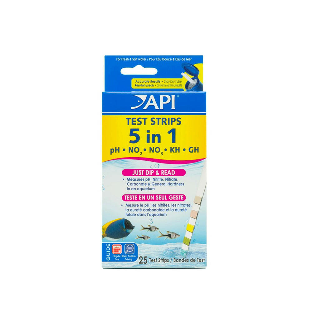 API 5 in 1 Test Strips - 25 Strips - Charterhouse Aquatics