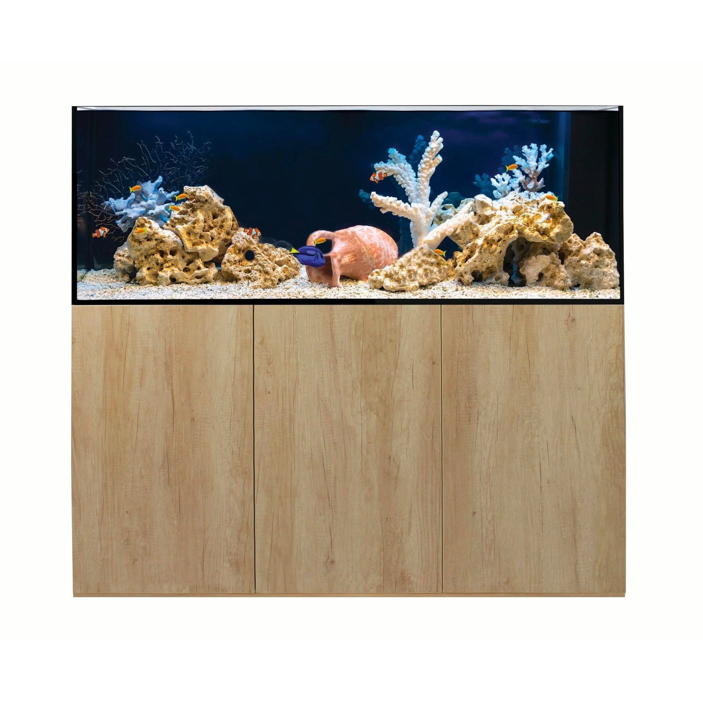Aqua One ReefSys 434 Aquarium and Cabinet - Natural Nebraska Oak - Charterhouse Aquatics