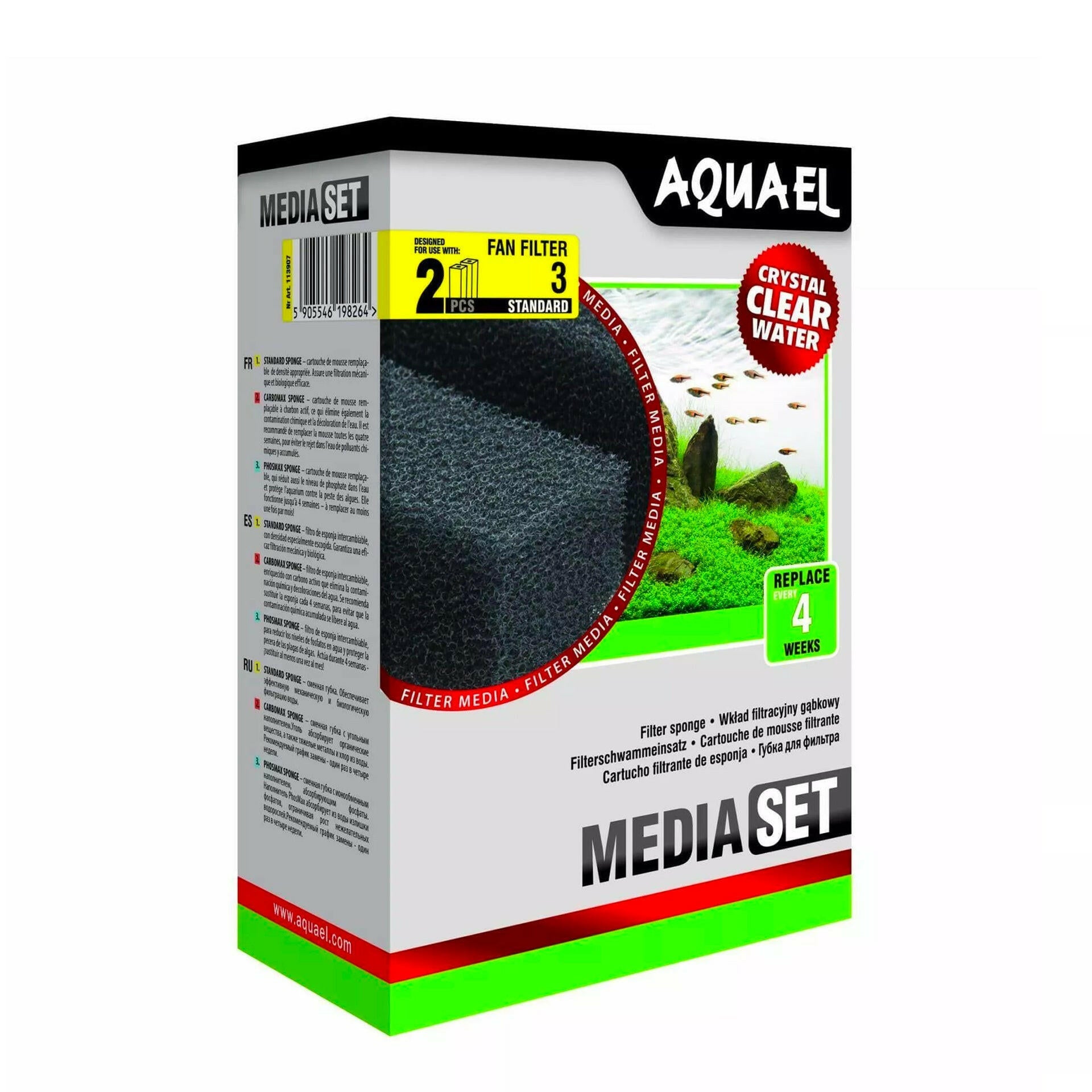 AquaEl Fan Filter 3 Standard Sponges - x2 - Charterhouse Aquatics