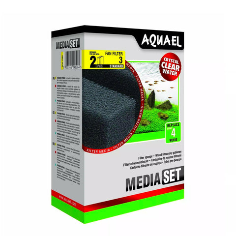 AquaEl Fan Filter 3 Standard Sponges - x2 - Charterhouse Aquatics