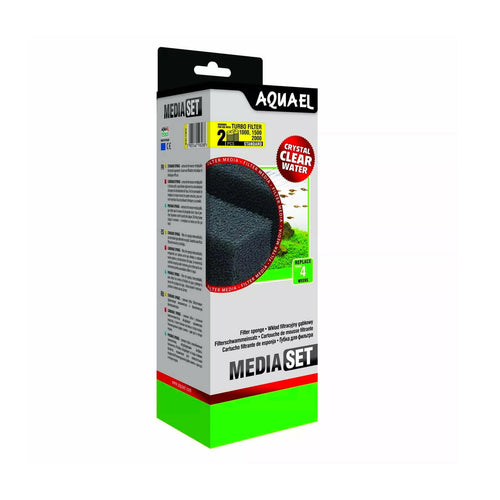 Aquael Turbo Filter 1000/1500/2000 Sponges - x2 - Charterhouse Aquatics