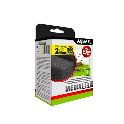 Aquael Turbo Filter 500 Sponges - x2 - Charterhouse Aquatics