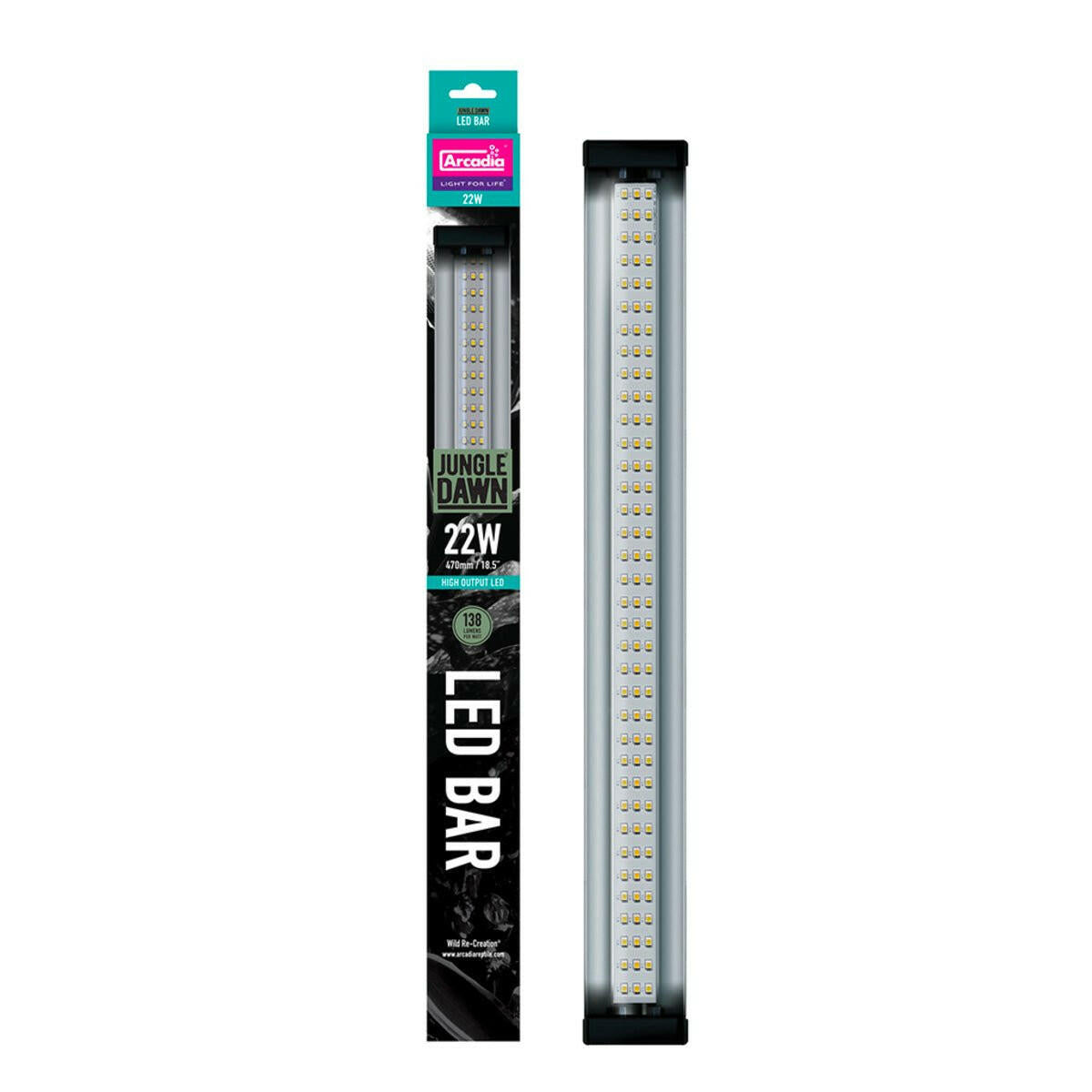 Arcadia Jungle Dawn LED Bar - 470mm - 22w - Charterhouse Aquatics