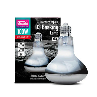 Arcadia Mercury Vapour D3 Basking Lamp 100w - 2nd Generation - Charterhouse Aquatics