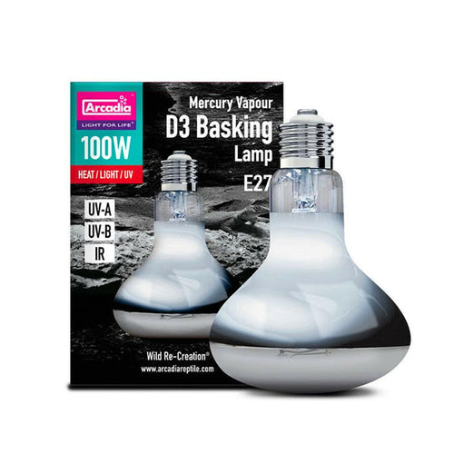 Arcadia Mercury Vapour D3 Basking Lamp 100w - 2nd Generation - Charterhouse Aquatics