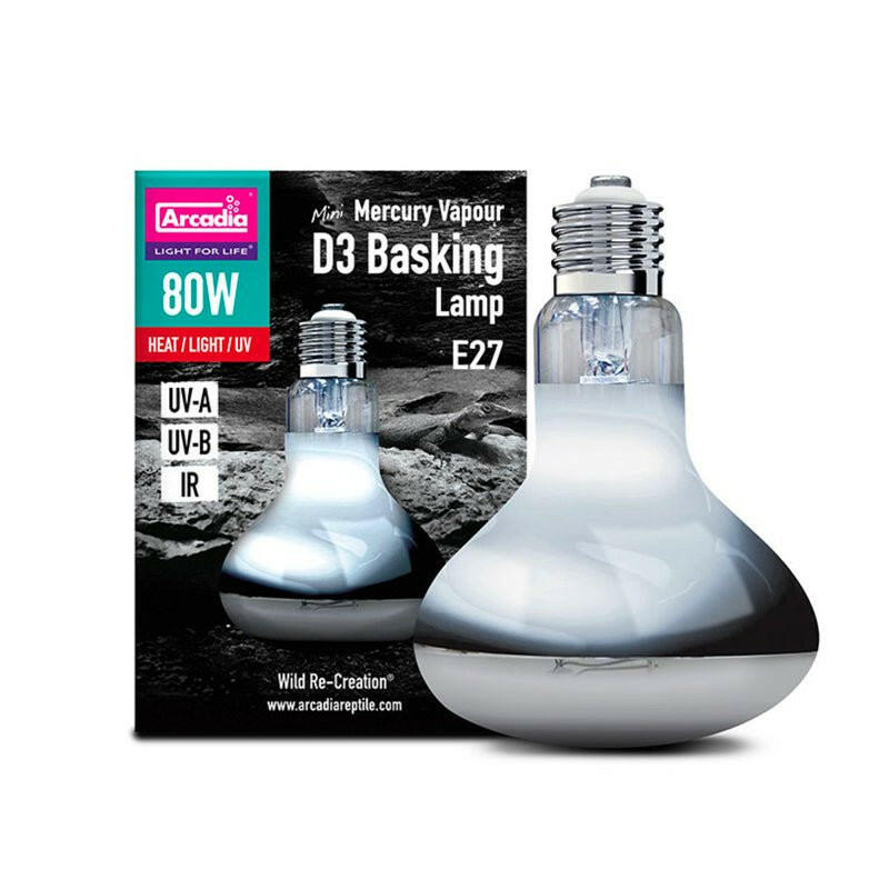 Arcadia Mercury Vapour D3 Basking Lamp 80w - 2nd Generation - Charterhouse Aquatics