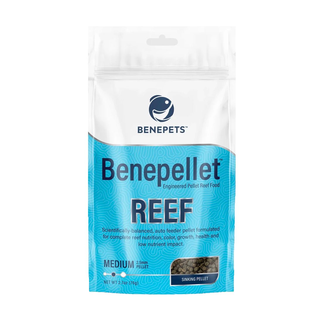 Benepets Benepellet Reef 2.5mm Pellet - 76g - Charterhouse Aquatics
