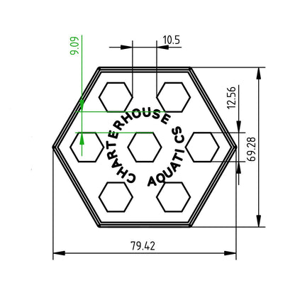 Charterhouse 3D Hex Frag Stand- Nano - Charterhouse Aquatics