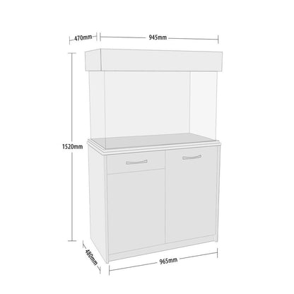 Clearseal 36" Ambience Aquarium Set - Grey Bardolino - Charterhouse Aquatics