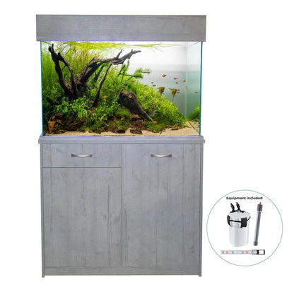 Clearseal 36" Ambience Aquarium Set - Grey Concrete - Charterhouse Aquatics