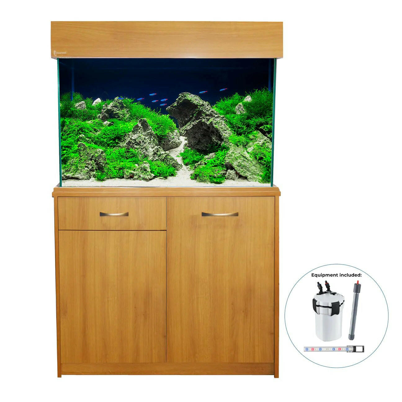 Clearseal 36" Ambience Aquarium Set - Kendel Oak - Charterhouse Aquatics