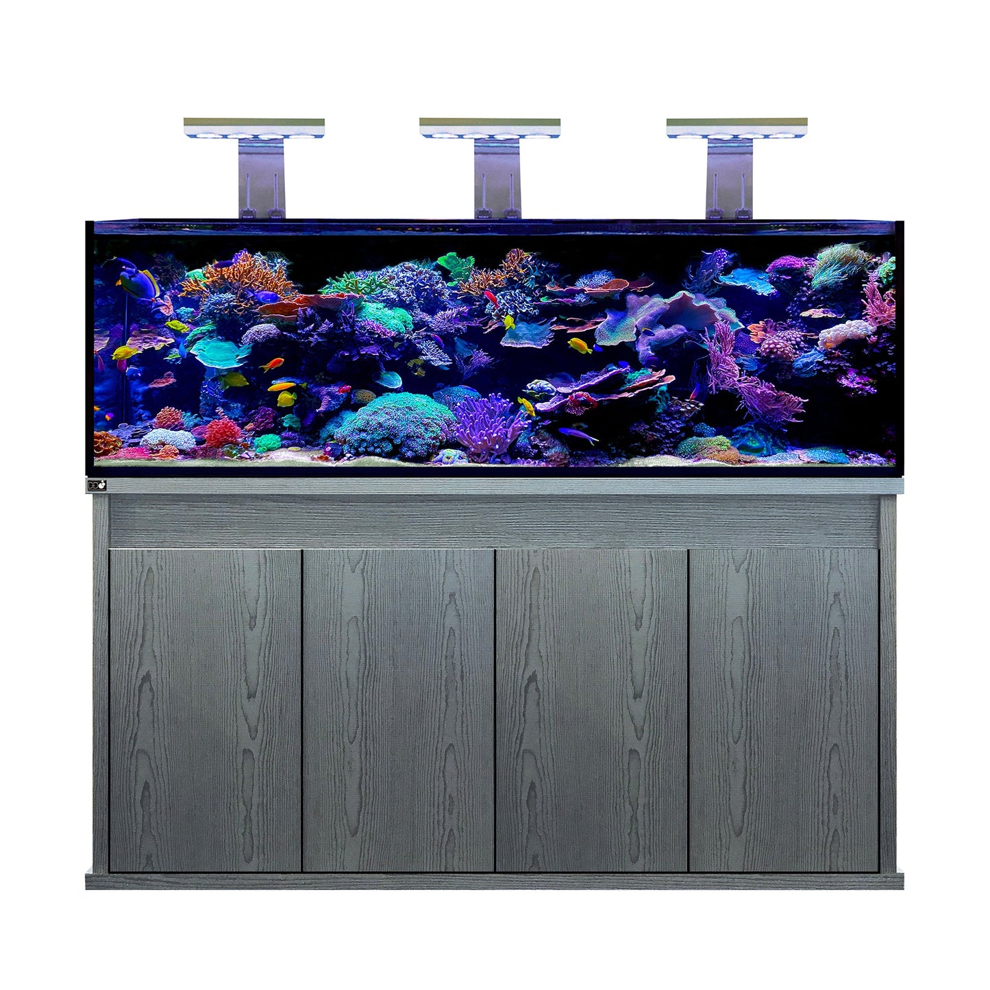 D-D Reef-Pro 1800 Deluxe Light Pack 1 - Carbon Oak (Clarisea Sump/Black Lights) - Charterhouse Aquatics