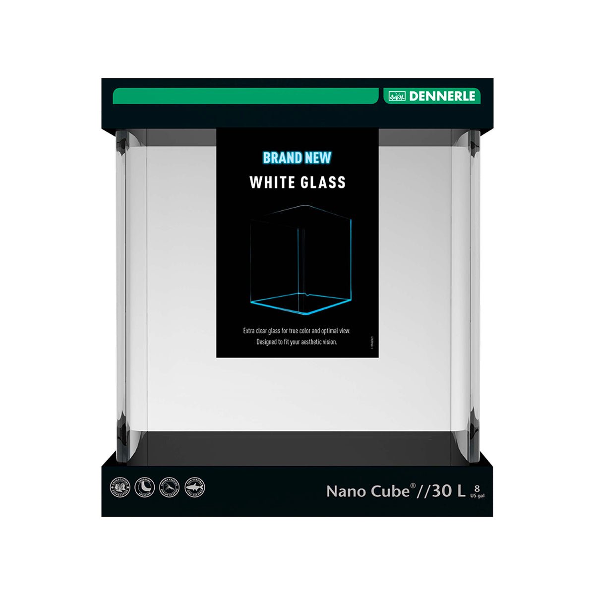 Dennerle Nano Cube White Glass 30L - Charterhouse Aquatics