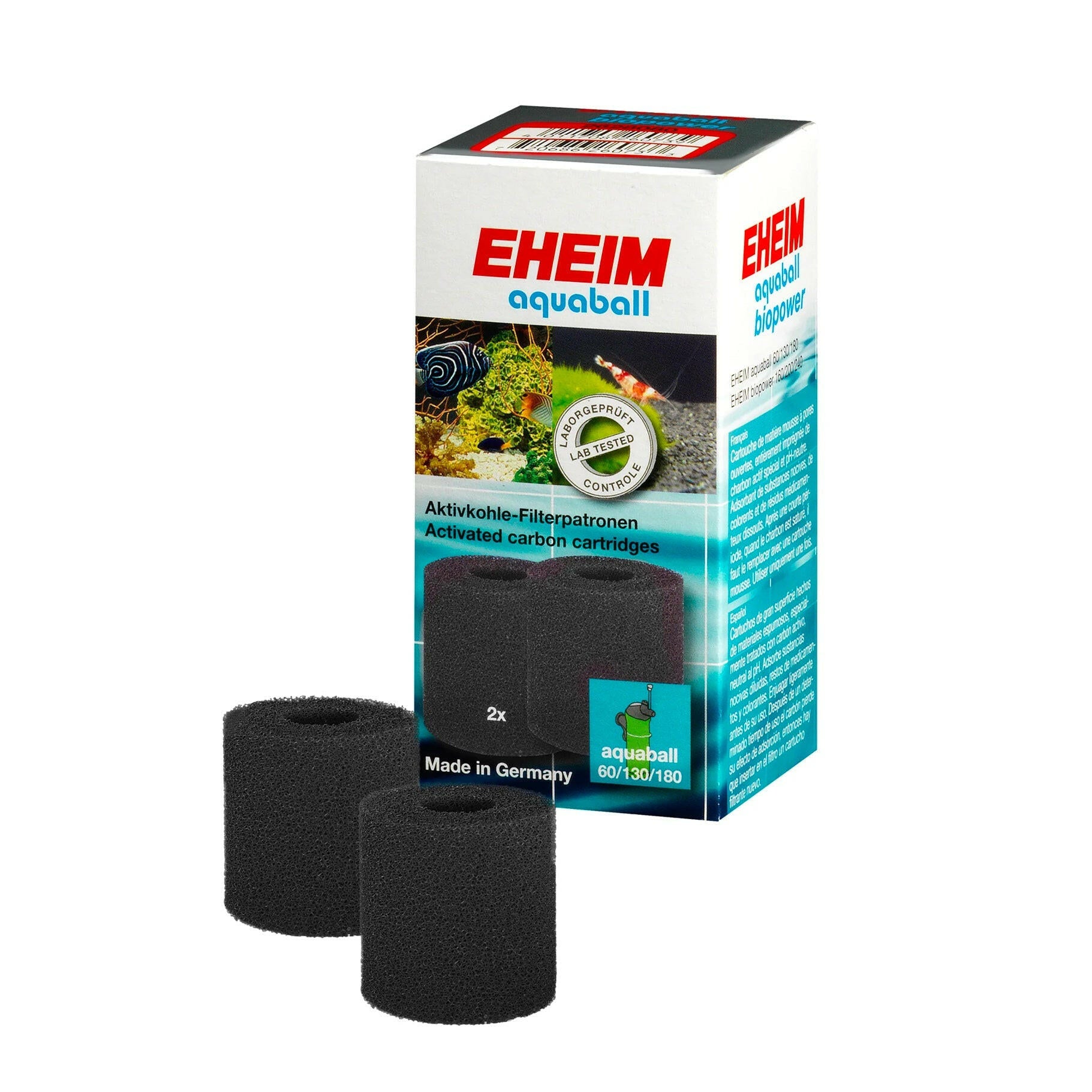 Eheim 2208-12 Aquaball Carbon Filter Cartridge (x2) - Charterhouse Aquatics