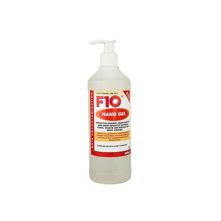 F10 Hand Gel 500ml - Charterhouse Aquatics