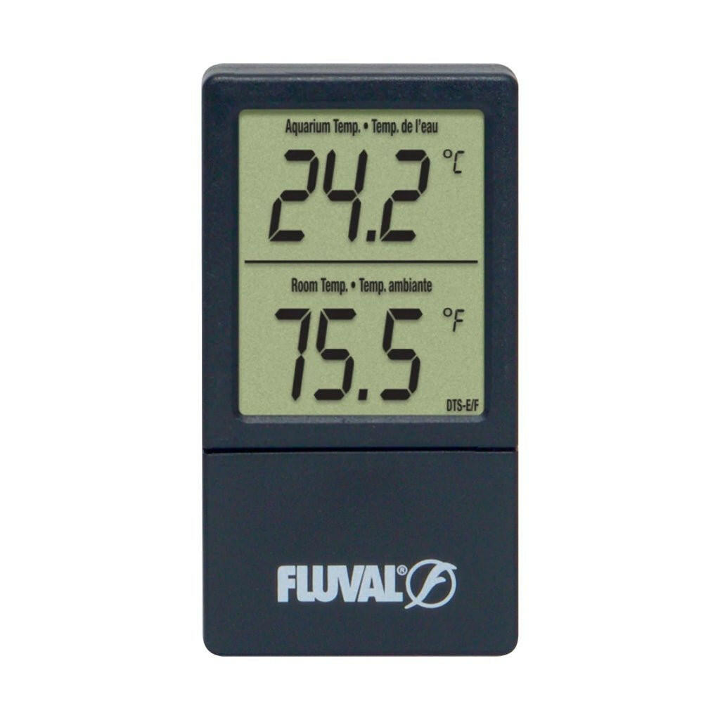 Fluval 2-in-1 Digital Aquarium Thermometer - Wireless Water & Room Temperature Monitor For Fresh & Saltwater Tanks