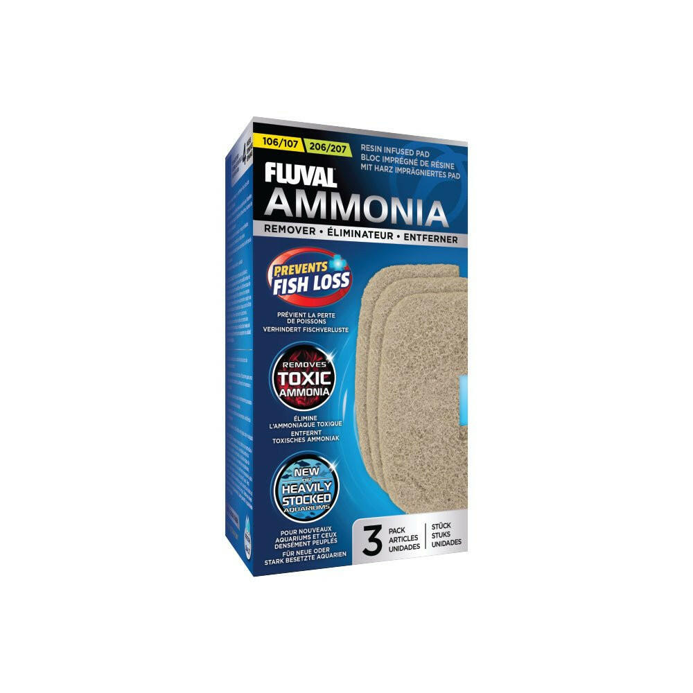 Fluval Ammonia Remover Resin Infused Pad 106/107/206/207 (3 Pack) - Charterhouse Aquatics