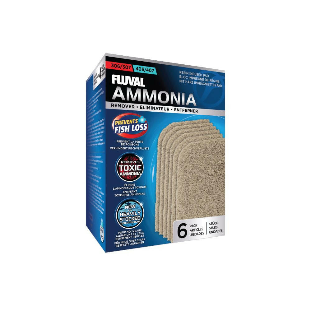 Fluval Ammonia Remover Resin Infused Pad 306/307/406/407 (6 Pack) - Charterhouse Aquatics