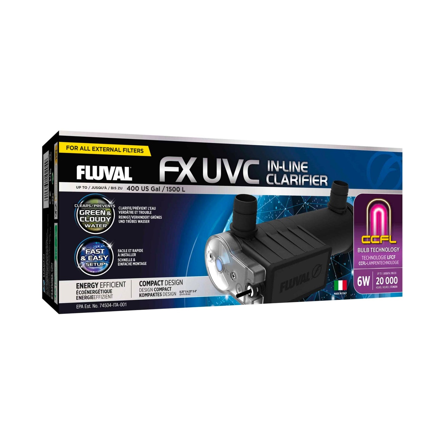 Fluval FX UVC In-Line Clarifier - Charterhouse Aquatics