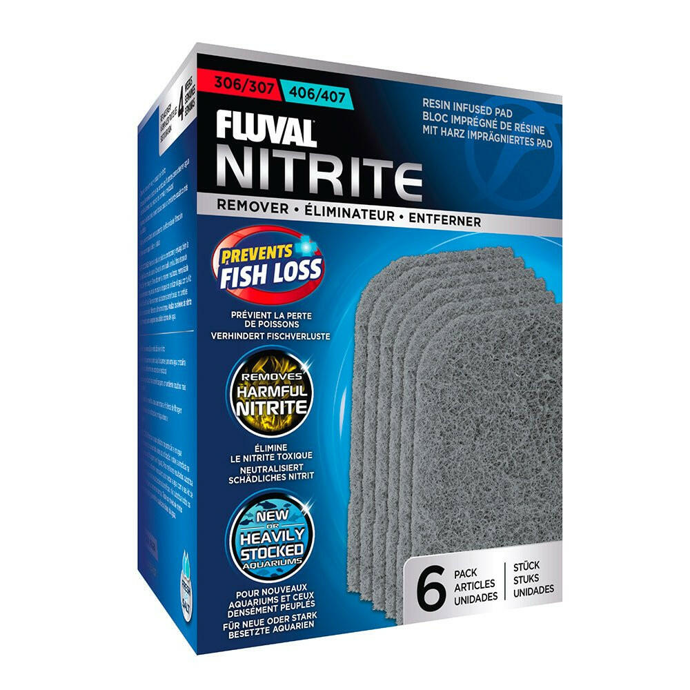 Fluval Nitrite Remover Resin Infused Pad 306/307/406/407 (6 Pack) - Charterhouse Aquatics