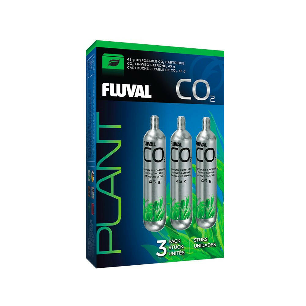 Fluval Pressurized Disposable C02 Cartridge 45g 3 Pack - Charterhouse Aquatics