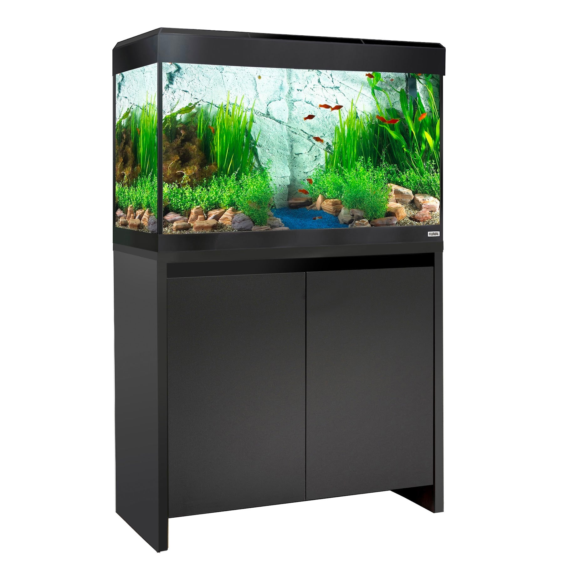 Fluval Roma Bluetooth LED 125 Aquarium and Cabinet - Black - Charterhouse Aquatics