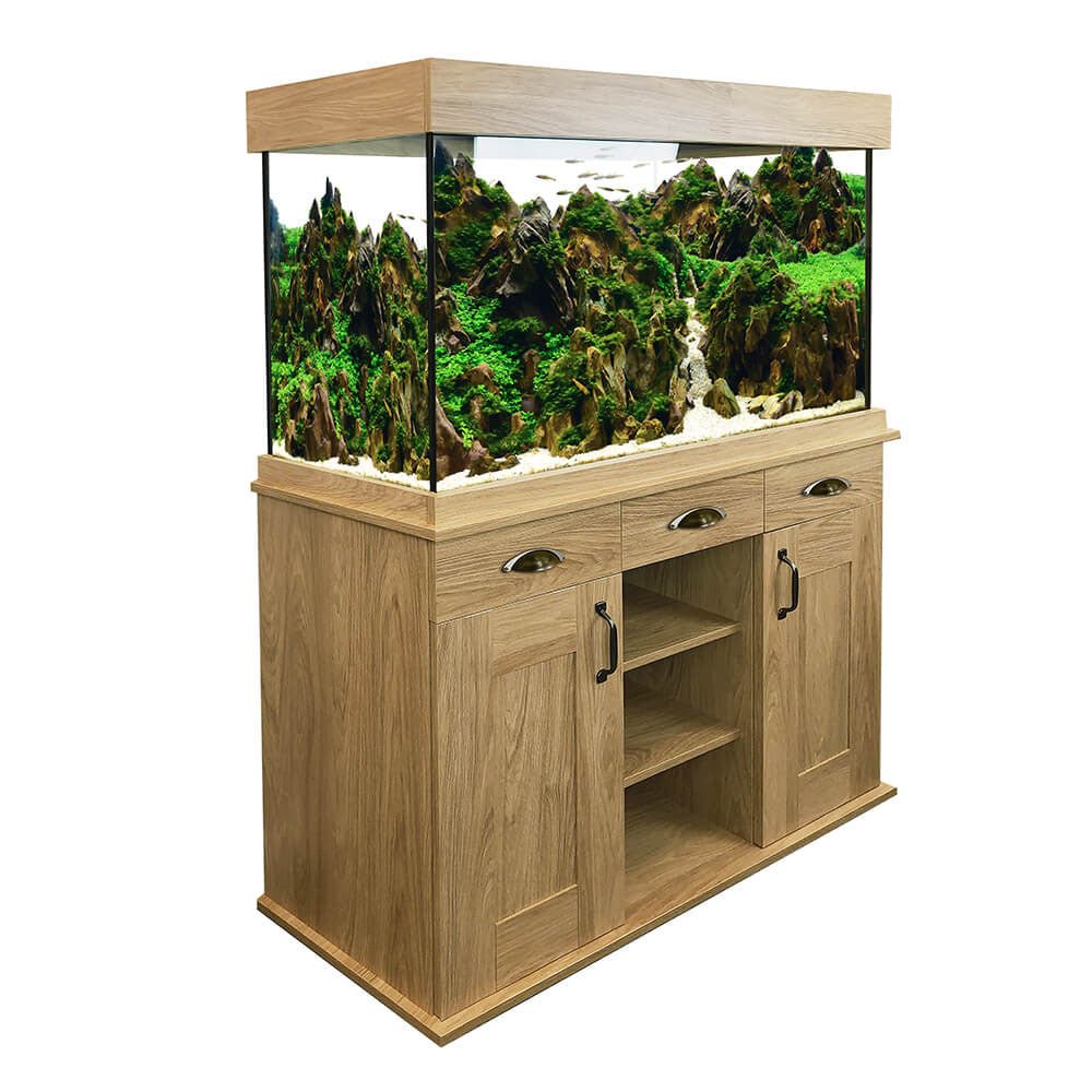 Fluval Shaker 252L Aquarium and Cabinet Set - Hampshire Oak - Charterhouse Aquatics