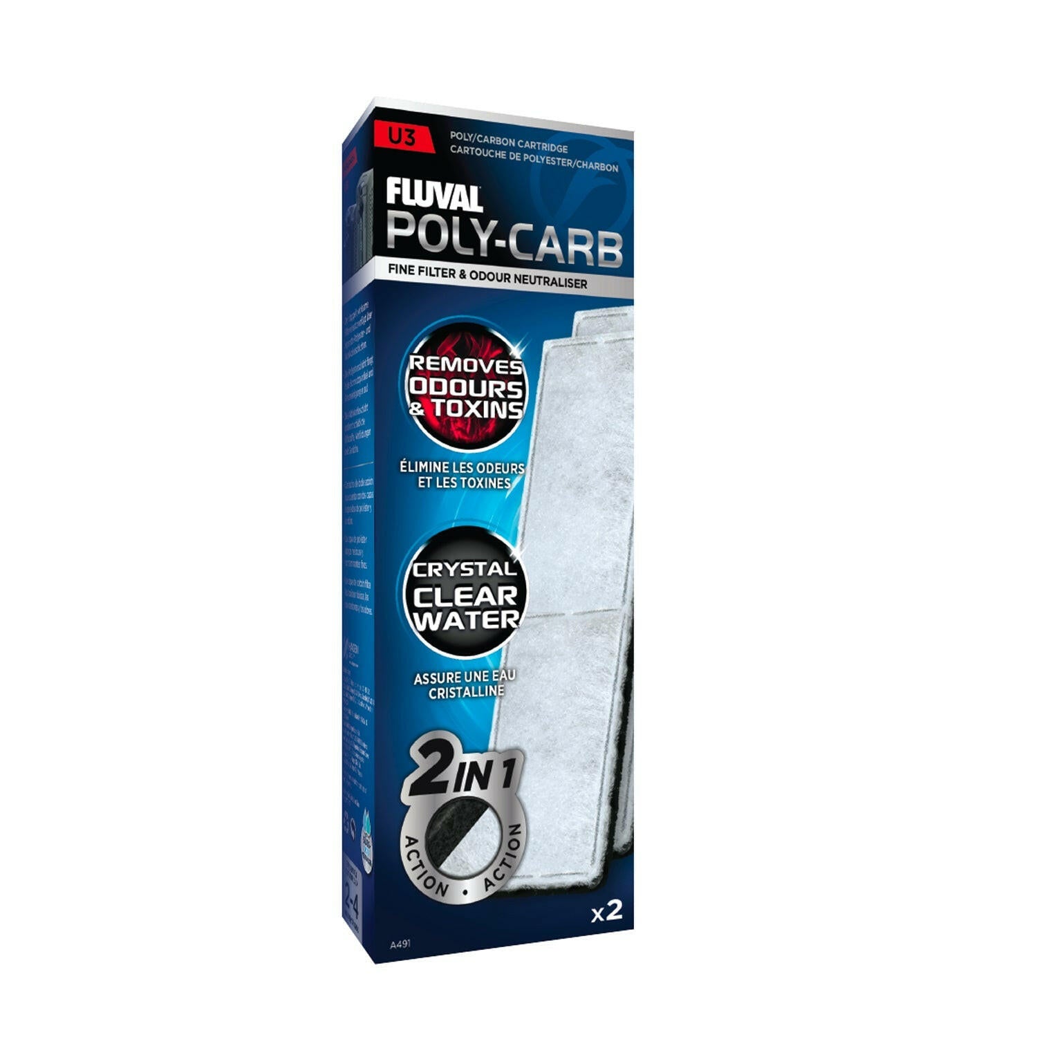 Fluval U3 Poly / Carbon Cartridge - Charterhouse Aquatics